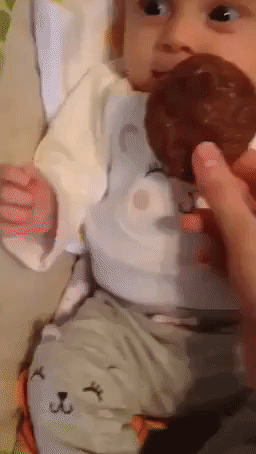 Baby Has Adorable Reaction to Smelling Chocolate for the First Time