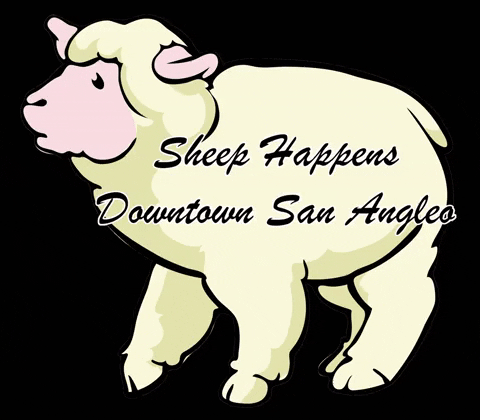 DowntownSanAngelo giphygifmaker sheep downtown san angelo GIF