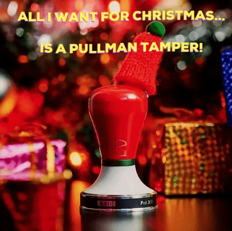 PullmanTampers giphygifmaker coffee christmas pullman tamper pullman bigstep GIF