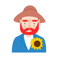 oitependejo amarillo van gogh vincent van gogh girasol Sticker