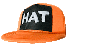 Orange Hat Sticker by Jef Caine