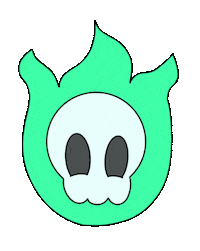 whitaswhit cute yes cartoon fire Sticker