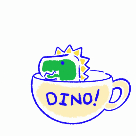 Dabilyn18 hello bye rawr dinosaur GIF