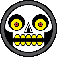 Telletec skull chatting aztec Sticker
