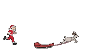 走る Santa Claus Sticker