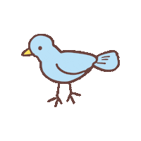 coloringland かわいい 鳥 maki ゆるかわ Sticker