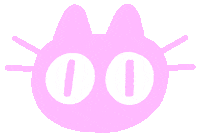 Cat Blinking Sticker by Radhia Rahman