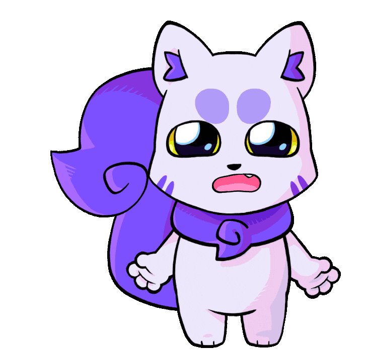 Cat Fall Sticker by Lucky Kat Studios