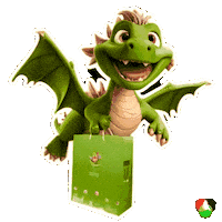 Shopping Dragon Sticker by ZiboxTech