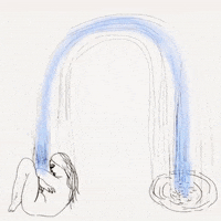 Sad Rain GIF by Barbara Pozzi