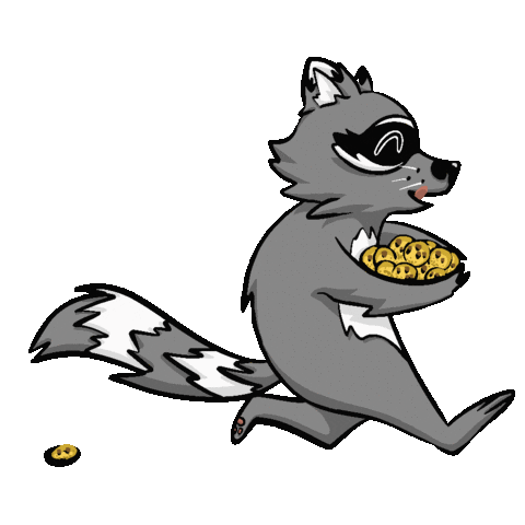 TraitAbstrait giphyupload twitch cookie raccoon Sticker