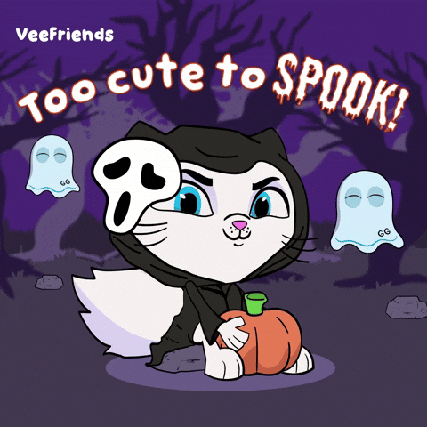 Cat Halloween GIF by VeeFriends