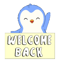 Happy Welcome Back Sticker by Pudgy Penguins