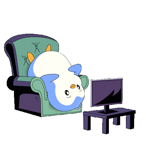 Tired Netflix Sticker by Pudgy Penguins