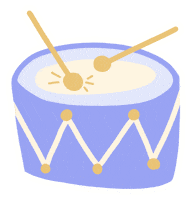 Drum Mor Sticker by cacicakaduz