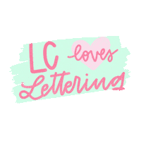 lcloveslettering logo lettering branding calligraphy Sticker