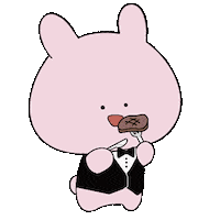 うさぎ 食べる Sticker