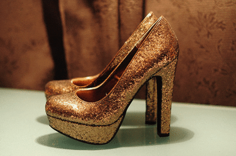 shoes gold GIF