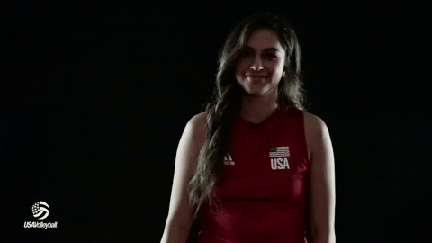 usavolleyball giphygifmaker happy smile clap GIF