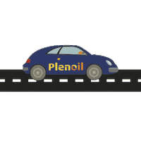 Plenoil car drive oil viajar Sticker