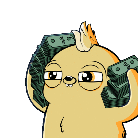 Make It Rain Money Sticker by Fugz Official