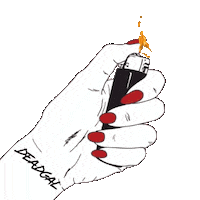 DEADGAL dead inside nail tech luxury nails beautiful nails Sticker