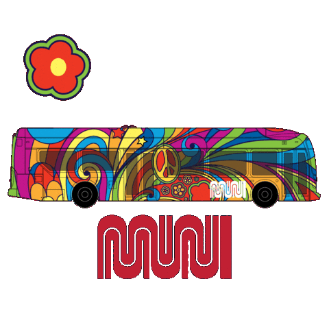 Grateful Dead Bus Sticker by SFMTA-Muni