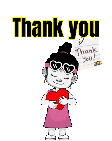 Thanks Thank You Sticker by Zhotcita