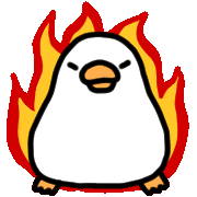 Weishasha angry fire duck inspire Sticker