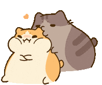 Cat Kiss Sticker by Bichi Mao