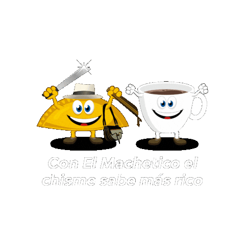 Empanadaselmachetico giphygifmaker empanadas café chisme Sticker