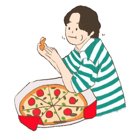 Hungry Pizza Sticker