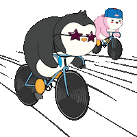 Rolling On My Way Sticker by Pudgy Penguins