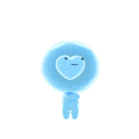 officialflowly love hug hugging blue heart Sticker