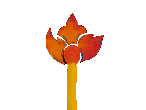 happyborders giphyupload fire text flower Sticker