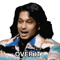 Over It Sticker by Ashwin Gane