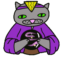 Crystal Ball Cat Sticker