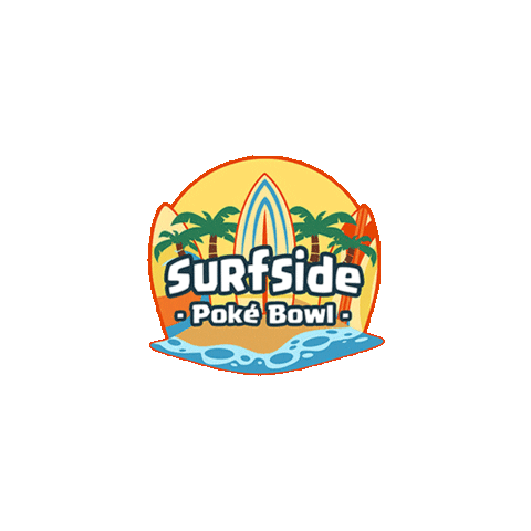 surfsidepoke food fresh bowl poke Sticker