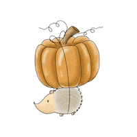 Ainigal fall autumn pumpkin hedgehog Sticker