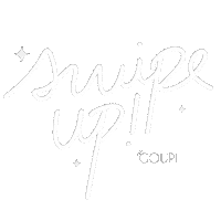 Goupi swipe up swipe shop now handwritten Sticker
