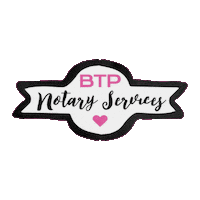 Btpnotaryservices 3d logo signed notary notary public Sticker