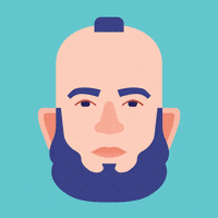 The_Artworks_Inc illustration character beard hipster GIF