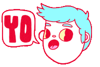 Yo Sticker by Blake Jones