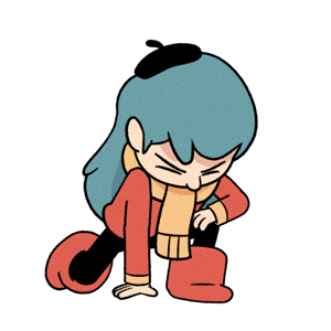 Aniron89 giphyupload blue hair hilda hilda the series Sticker