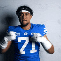 Flexing Byu Football GIF by BYU Cougars
