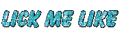 glitter Lick me like Sticker by AnimatedText