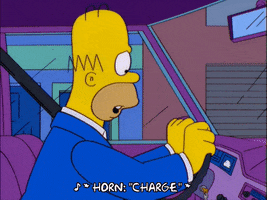 homer simpson car GIF