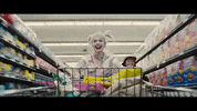 trailer margot robbie shopping spree birds of prey grocery shopping GIF