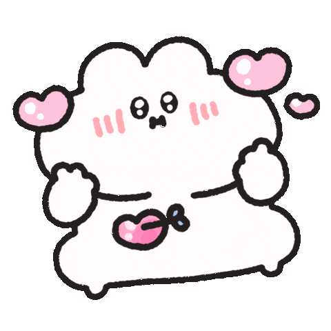 I Love You Hearts Sticker by おめがちゃん