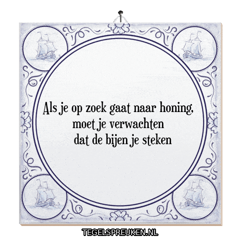 Humor Honing Sticker by Tegelspreuken.nl